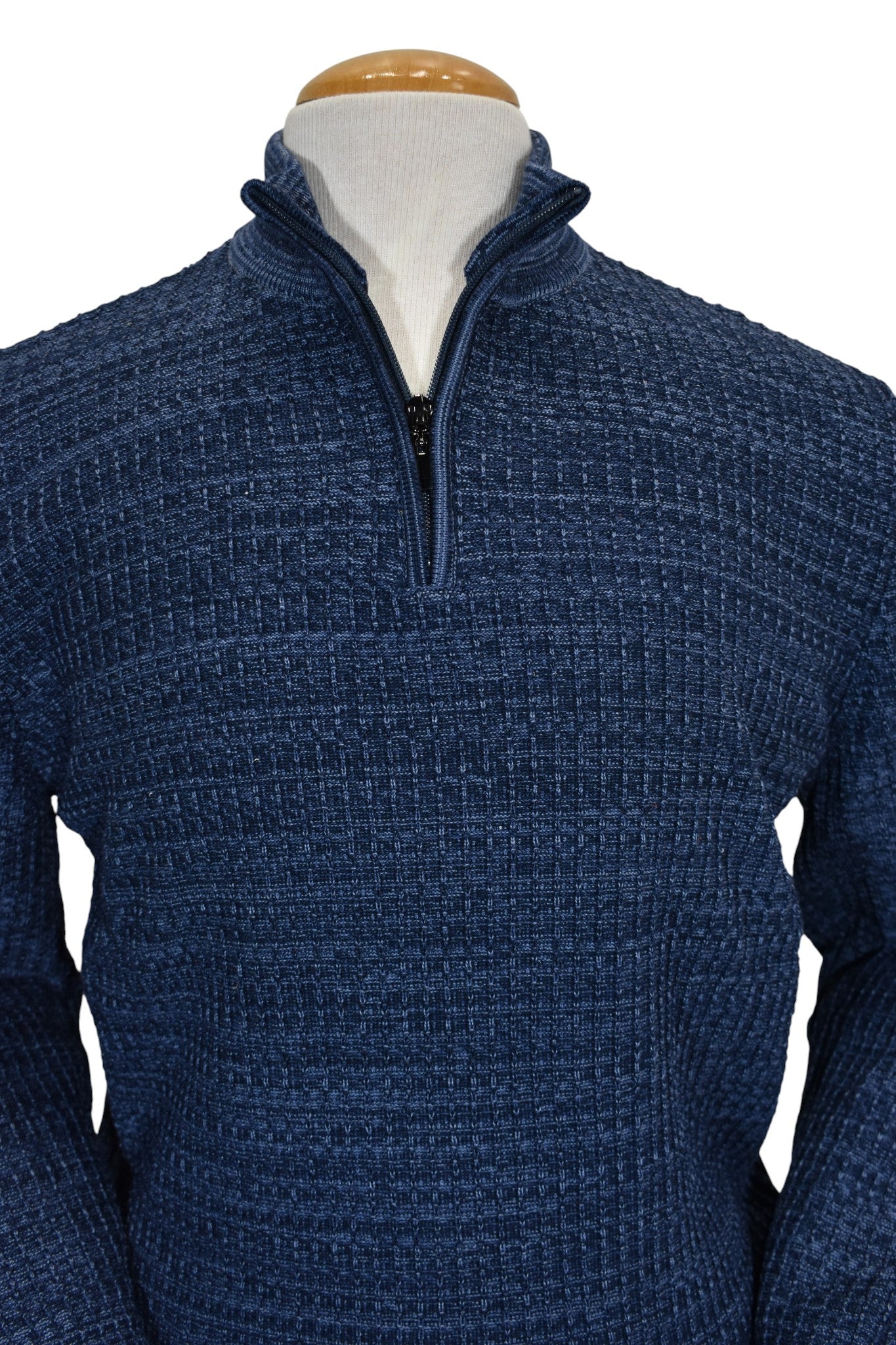 Marcello indigo quarter zip.