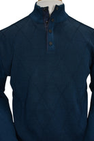 Marcello emerald button mock pullover.