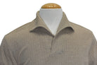 Marcello mocha open collar pullover sweater.
