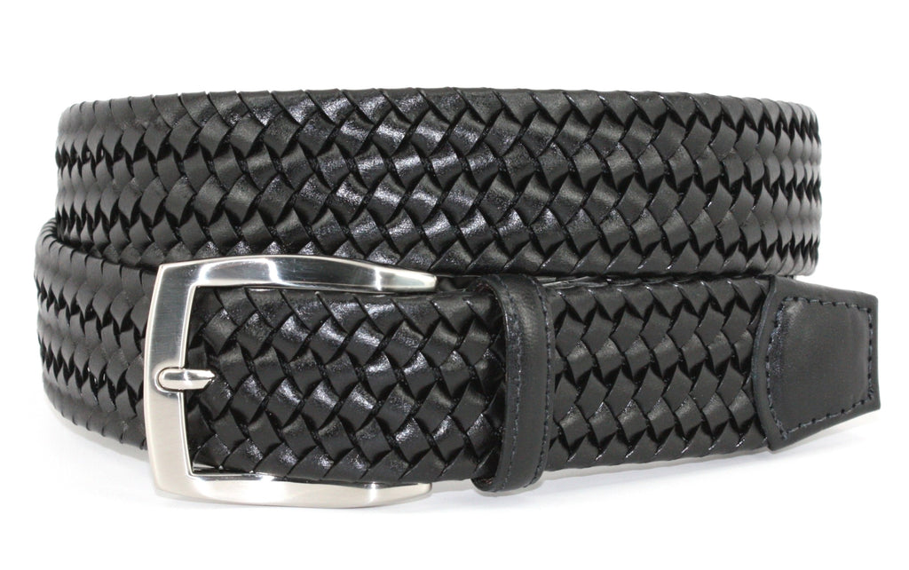 Our ZTR54050 Torino Stretch Leather Belt is hand-assembled in America for superior quality. The rich Italian leather is braided for a classic, timeless look and enhanced with stretch for comfort. Enjoy an effortless fit all day long.