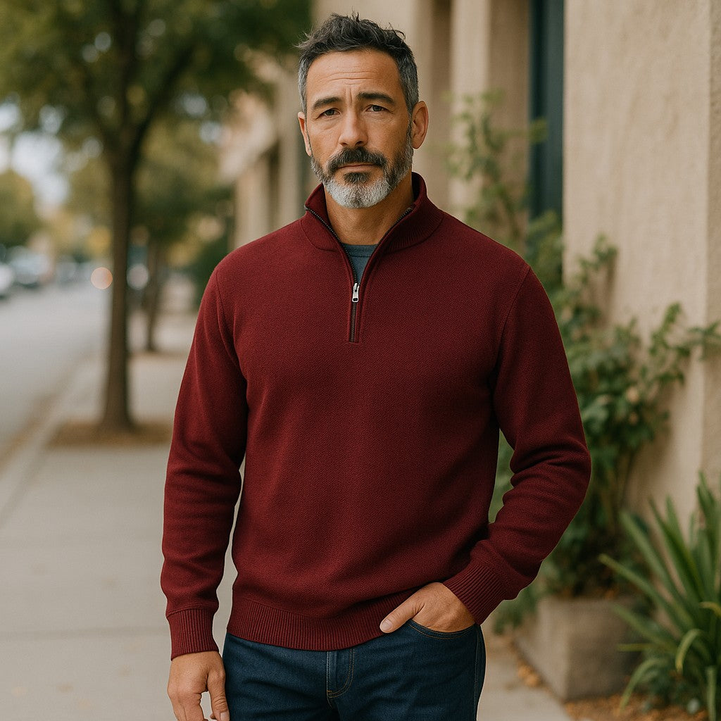 Marcello Sport Exclusive Quarter Zip Mock