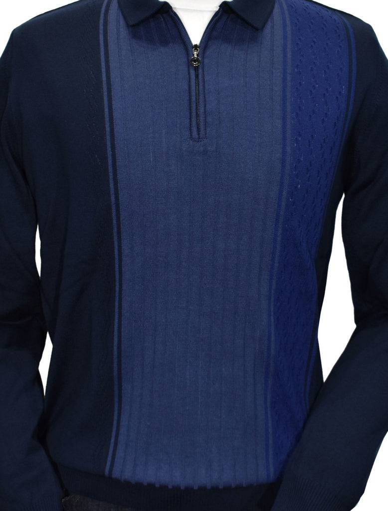 Elevate your style with the 883 Vincenza Polo Knit. Uniquely designed jacquard panels in a delightful azure hue provide a luxurious touch. Soft merino blended yarns and a lightweight classic fit make this an ideal addition to your wardrobe. Make a sophisticated statement with this timeless piece.  Classic fit.