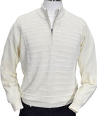 Crafted with a luxurious blend of merino yarns and a timeless quarter-zip silhouette, this 886 Winter White sweater adds a sophisticated touch to any ensemble. Celebrate the season with its crisp winter white hue and elegant jacquard pattern, perfect for seasonal transitions. Experience unparalleled comfort and quality with a classic fit.