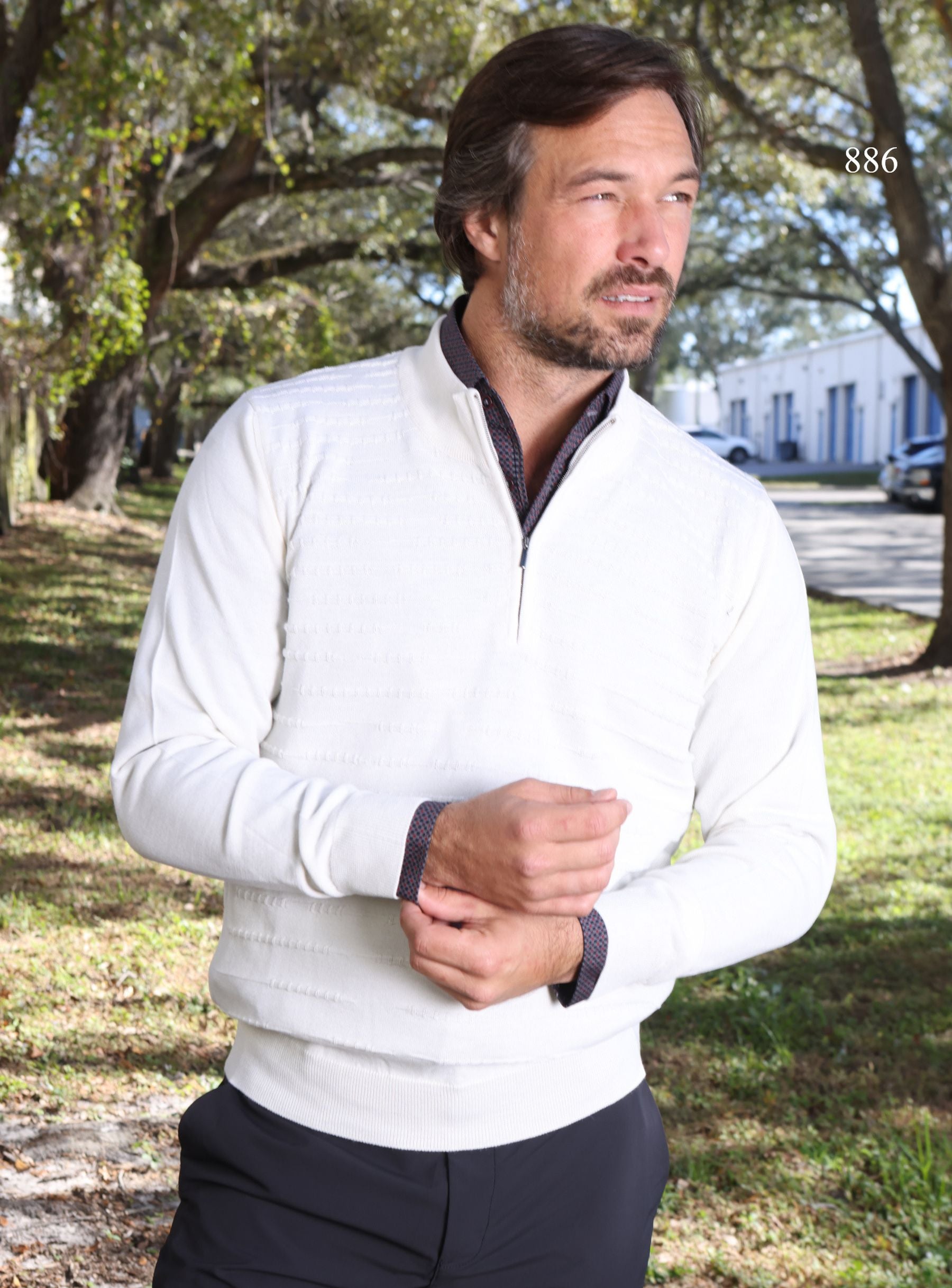 White quarter outlet zip pullover