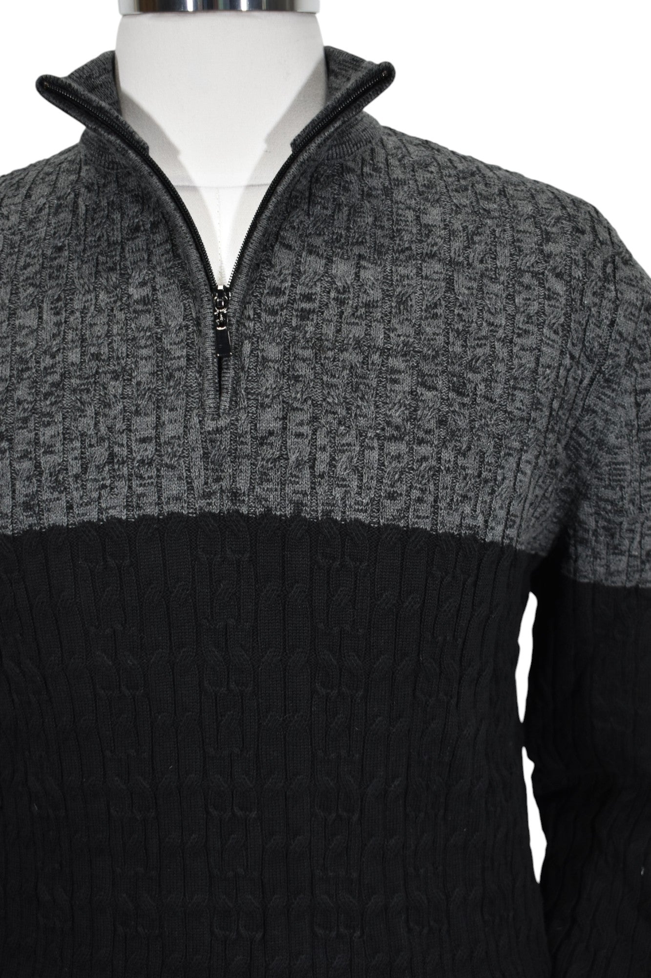Introducing our Marcello Aspen Cable Quarter Zip!