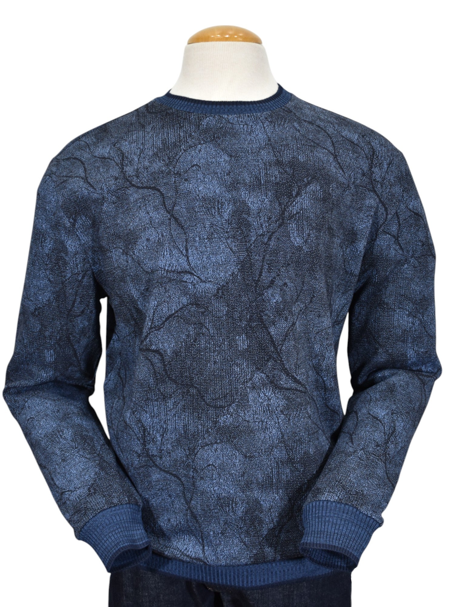 Feel the warmth of style with our Marcello Nebula Indigo Pullover.