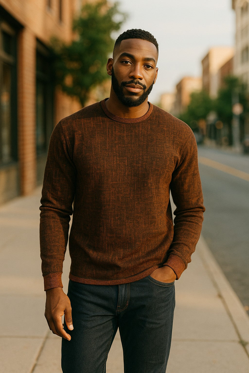 Elevate your Fall wardrobe with our Marcello Fire Island Pullover Sweater. 