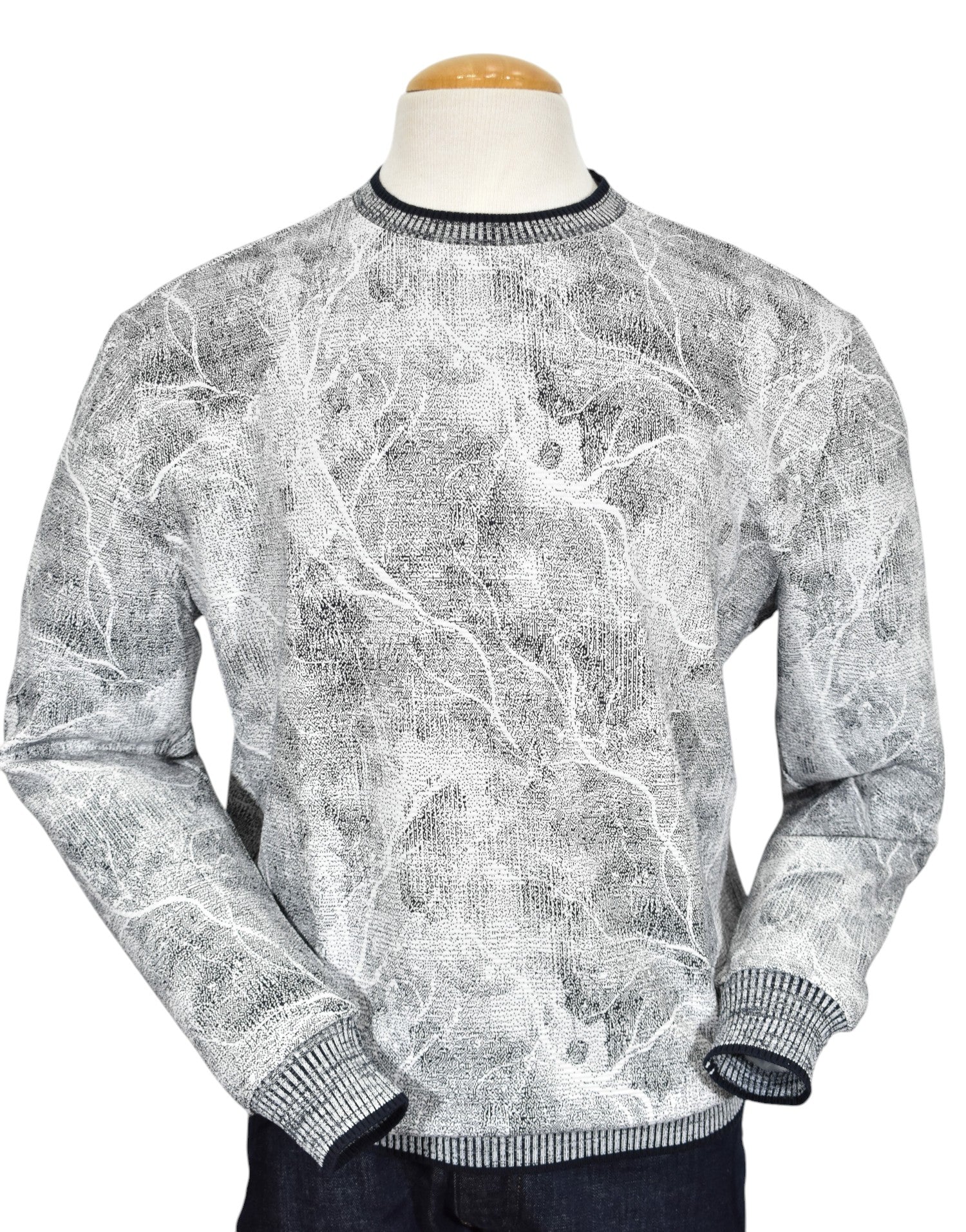 Radiate Fall style with our Marcello Sepia Forest Sweater. 