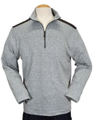 Introducing our Marcello Bluegrass Quarter Zip, crafted from a luxurious blend of cotton and viscose for ultimate softness and lightness. 