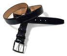 Marcello leather croc stamped belt in Indigo.