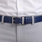 Outstanding horn back crocodile, stamped leather. An excellent choice for jeans, casual pants or even when dressed but need a little attitude. Fashion horn back crocodile, stamped leather men's belt with brushed nickel buckle by Marcello Sport.  Width: 40 mm or approximately 1 1/2 inches, sizes 30-44. Raised horn back style croc with excellent coloration. Satin nickel finished buckle. Premium leather. Sizes 30 - 44.
