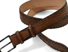 Marcello hand braided chocolate belt.