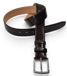 Ribbed leather chocolate hues belt by Marcello