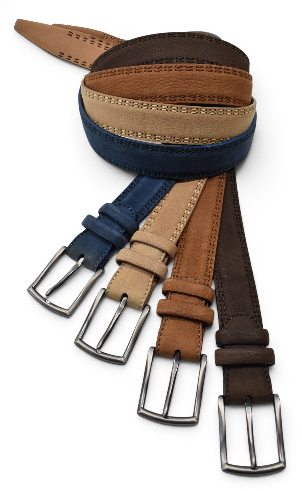Santa Fe Suede Stitched Belt by Marcello