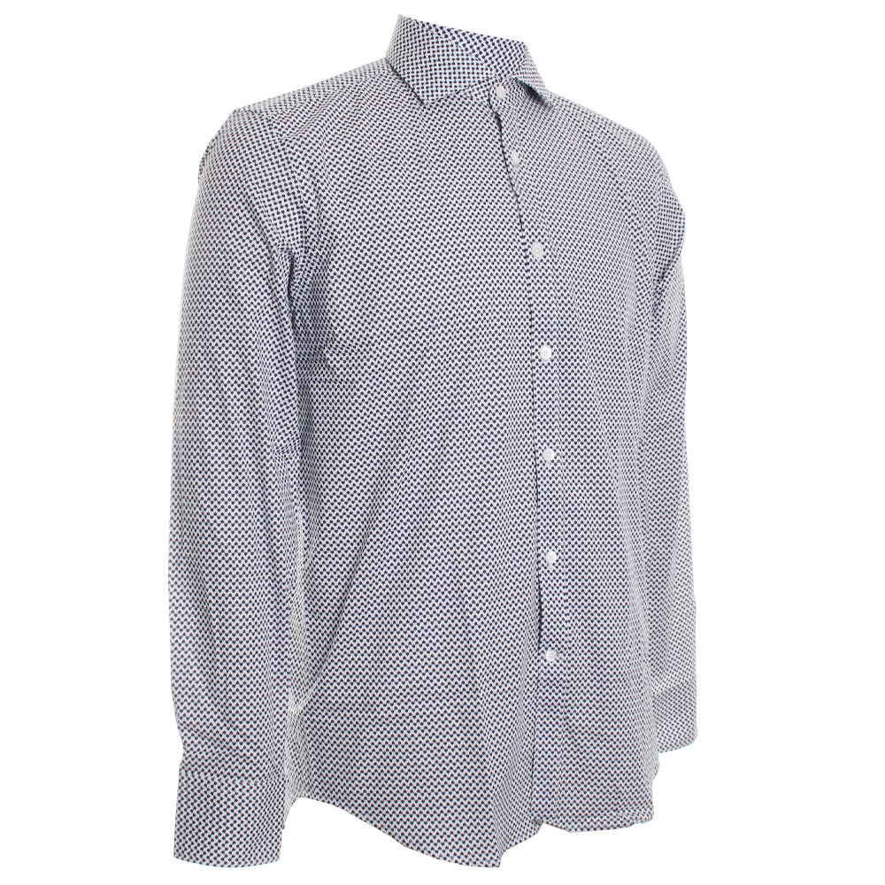 Canali neat pattern sport shirt.