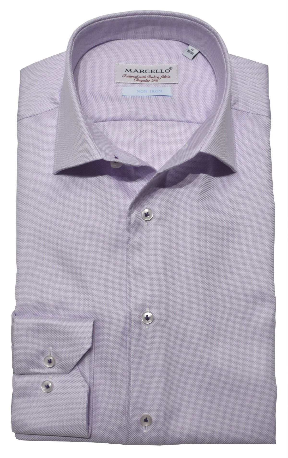 DS100L Lilac Fine Piquet Dress Shirt 17.0 2/3
