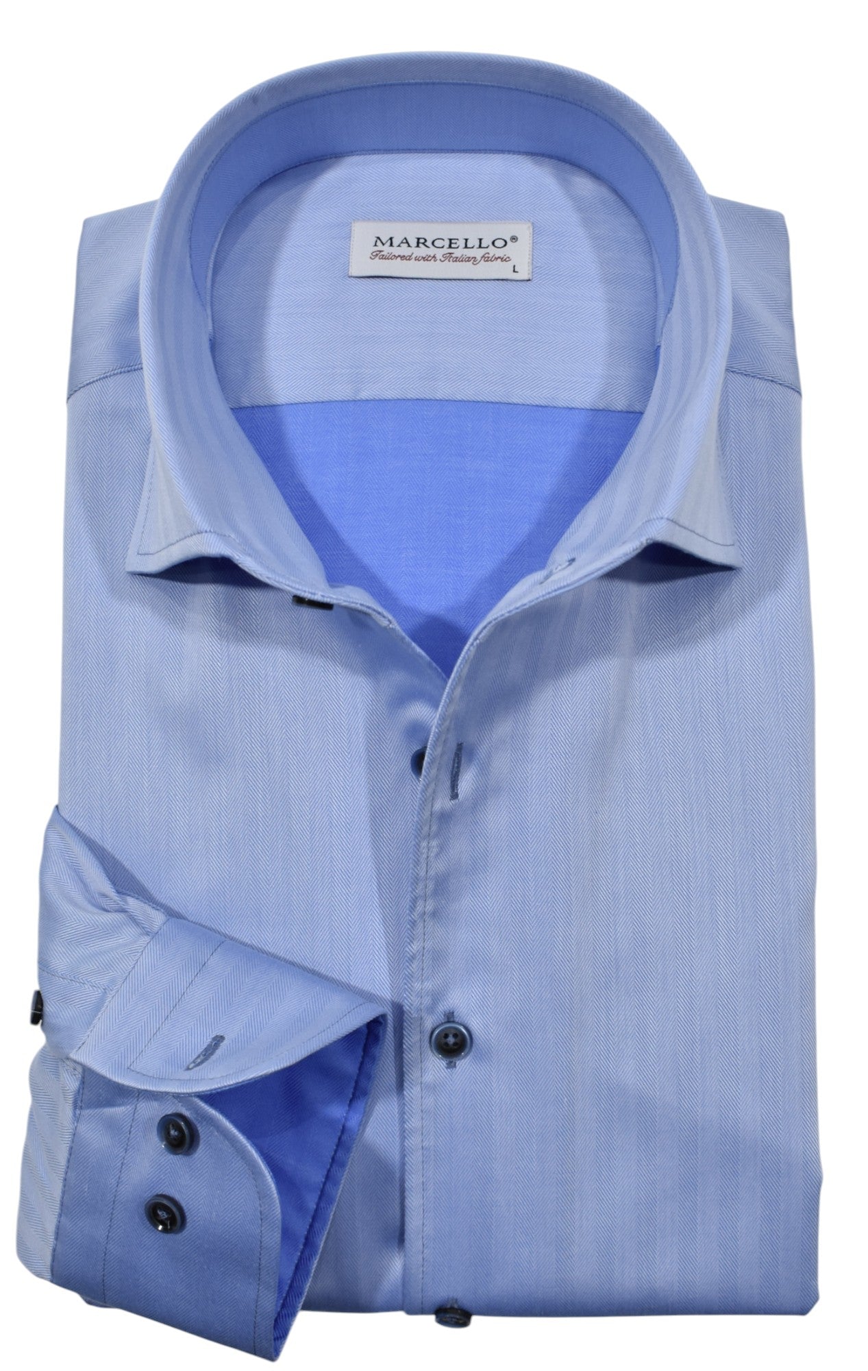 Impeccable craftsmanship and ultra soft cotton make this rich, sophisticated herringbone pattern a must-have. By Marcello.