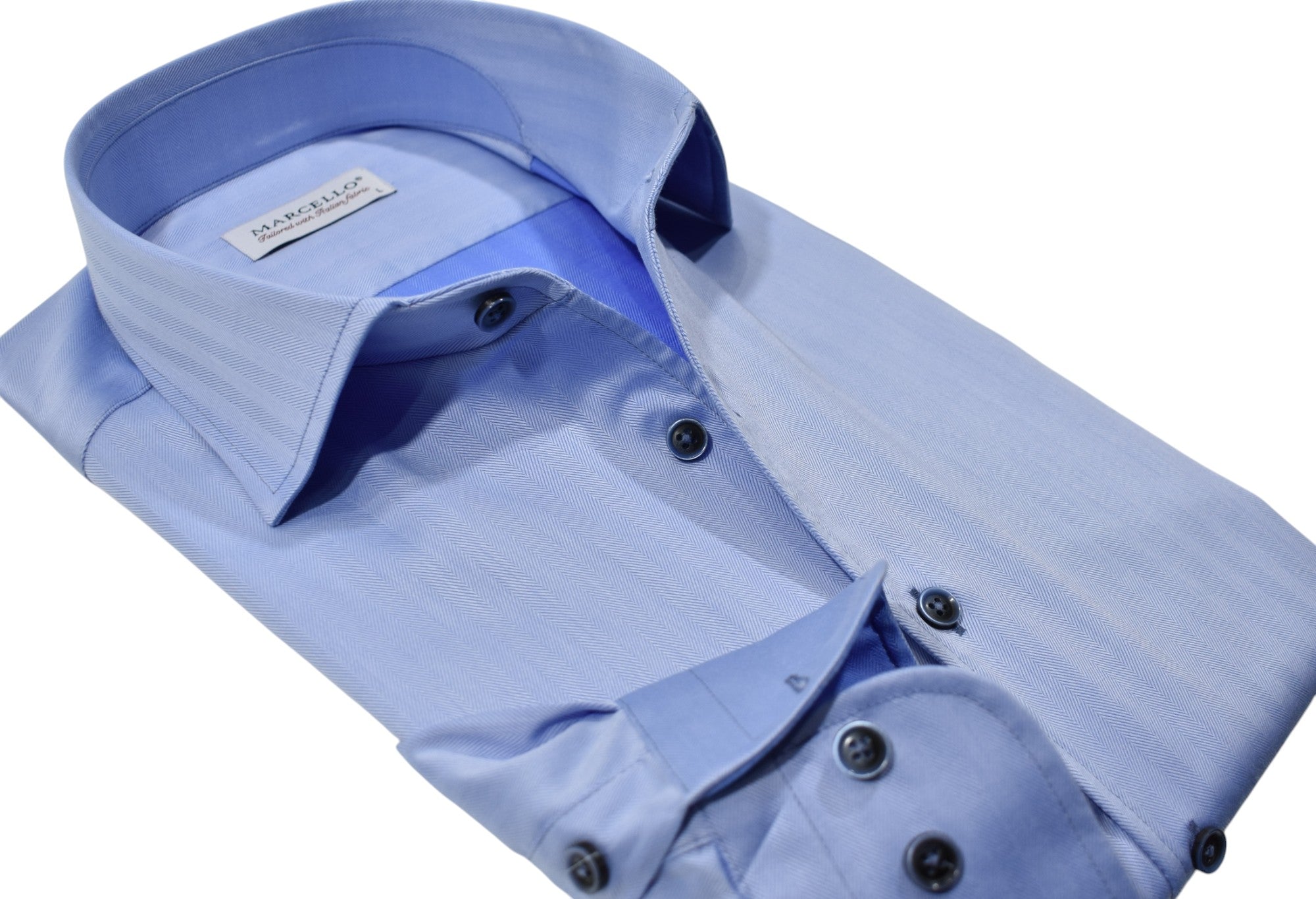 Impeccable craftsmanship and ultra soft cotton make this rich, sophisticated herringbone pattern a must-have. By Marcello.
