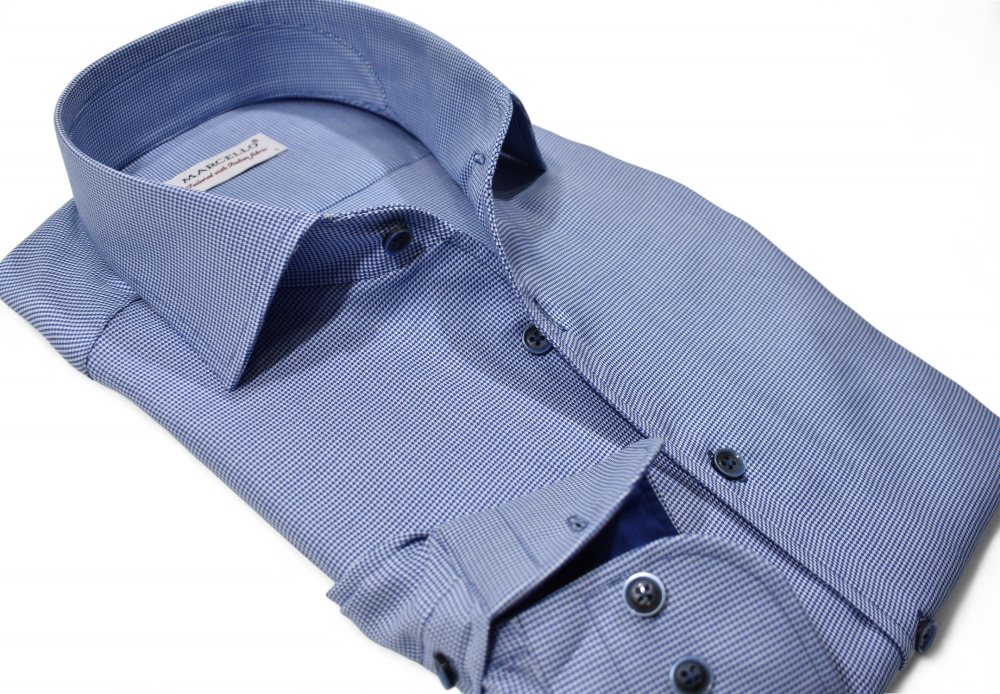 Marcello fine royal hounds tooth shirt.