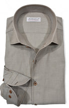 Marcello micro neat tan shirt.