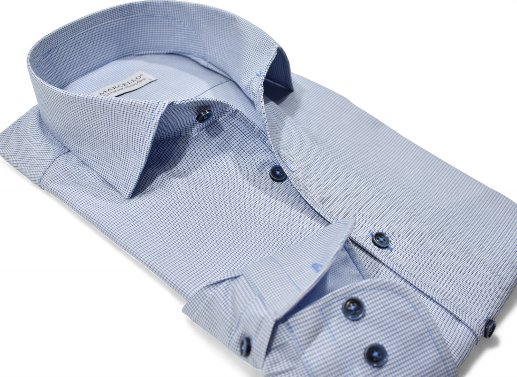 Marcello fine blue check shirt.