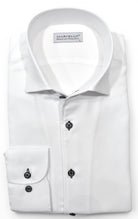 Marcello tonal white shirt custom button.