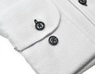 Marcello tonal white shirt custom button.