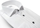 Marcello tonal white shirt custom button.