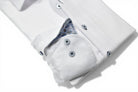 Marcello white tonal diamond shirt.