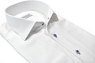 Marcello tonal white shirt custom button.