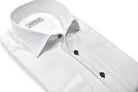Marcello tonal white shirt custom button.