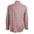 Pink checkered shirt on a mannequin against a white background