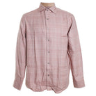 Pink checkered shirt on a mannequin against a white background
