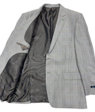 Grey multi line plaid sport coat