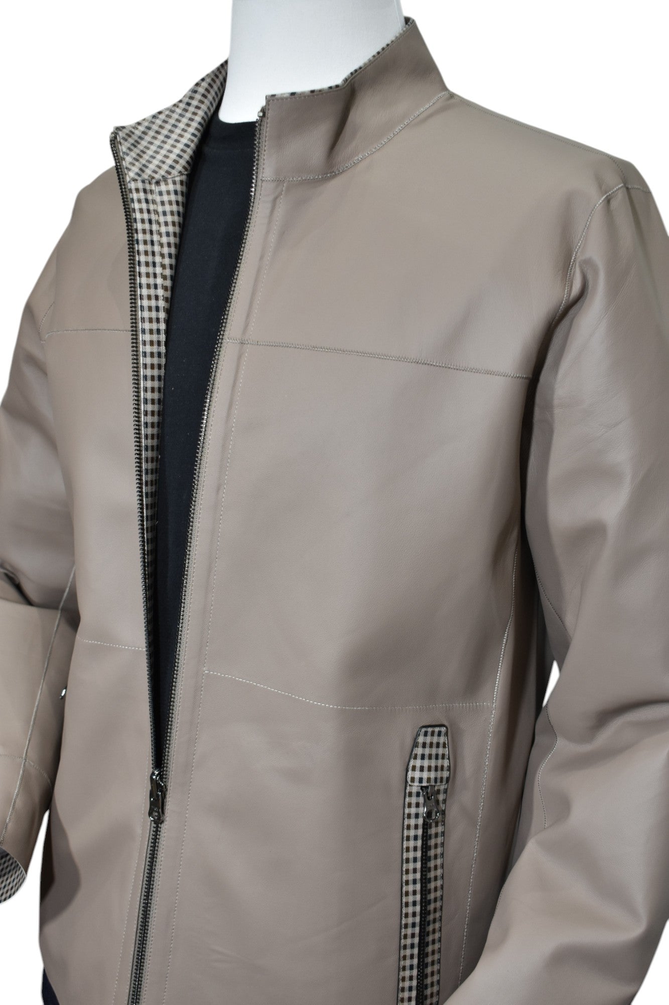Introducing the Marcello Pewter Reversible Leather Brosnan.