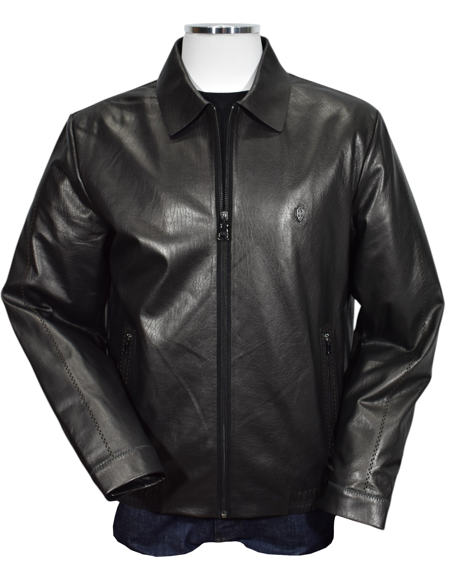Experience the luxury of the Marcello Redondo Leather Coat.