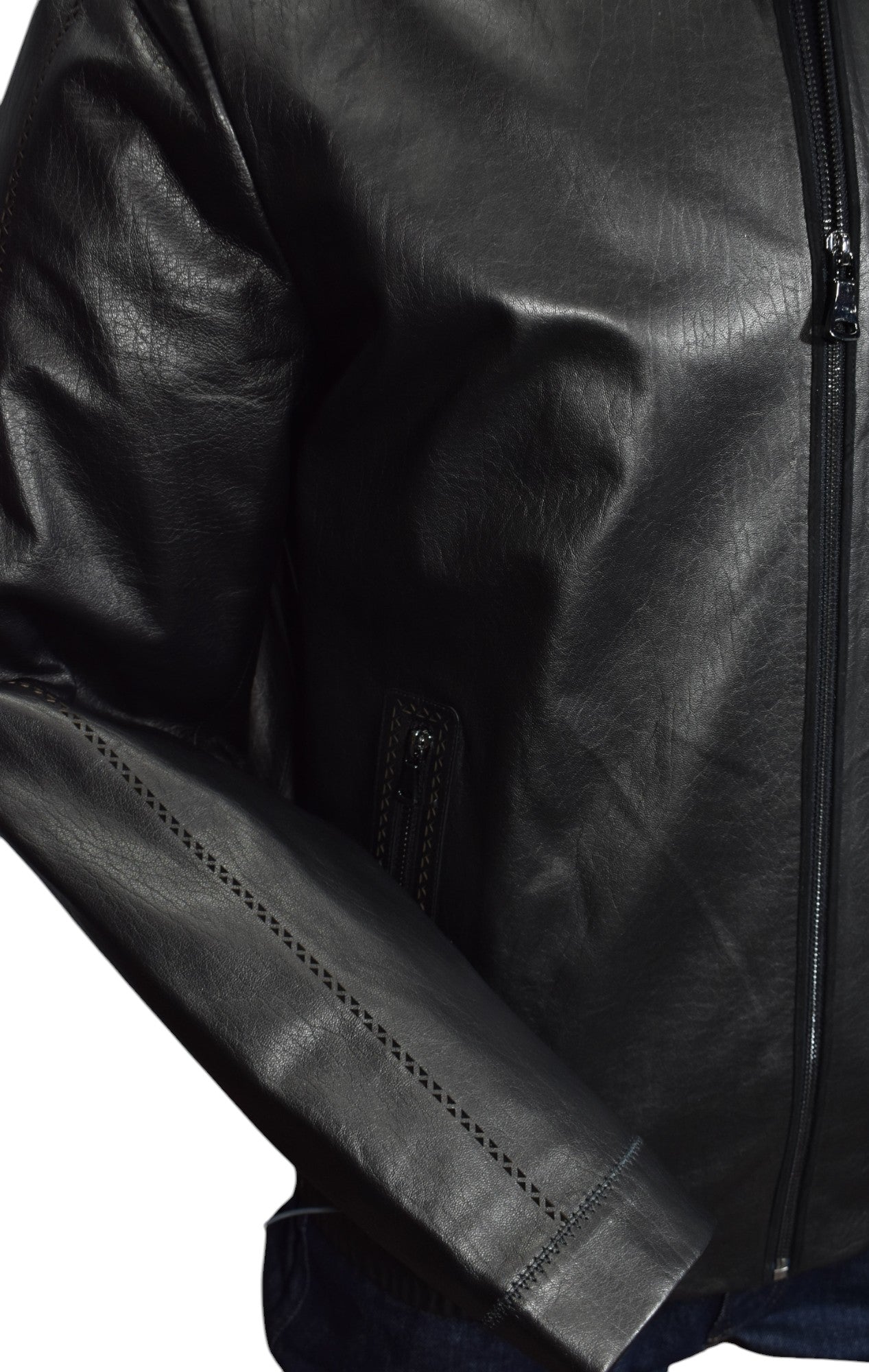 Experience the luxury of the Marcello Redondo Leather Coat.