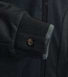 Marcello black chevron stitched leather.