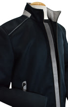 Marcello navy wool cashmere jacket.