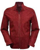 Marcello red suede jacket reversible to leather.