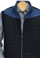 Look and feel your best with the Navigare Sport Vest. Combining fabric and microfiber with unique stitch detailing, this full zip vest has a modern look perfect for any activity. Providing a modern fit for a slim to medium build, this stylish vest offers comfort and protection while you conquer the day!