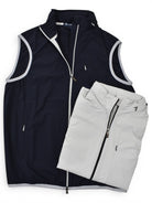 Marcello Ivory two way zip vest.