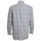 Light gray flanel shirt.
