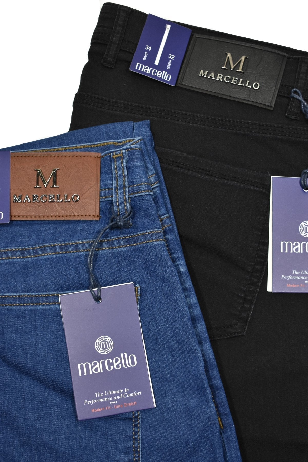 Say goodbye to stiff denim and hello to our LP27 Stretch Lightweight Denim. These jeans feature an ultra-light cotton-elastin fabric that moves with your body for exceptional comfort. The slimmer fit offers a contemporary leg and a relaxed look you'll love! Amazingly comfortable and stylish - what more could you want? A Marcello Exclusive.