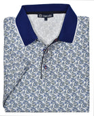 This ultra soft cotton pique polo looks timeless and feels lightweight. Its warm indigo paisley pattern, contrast trim fabric, open sleeves and custom buttons make it unique and stylish. Enjoy its classic fit and timeless look.