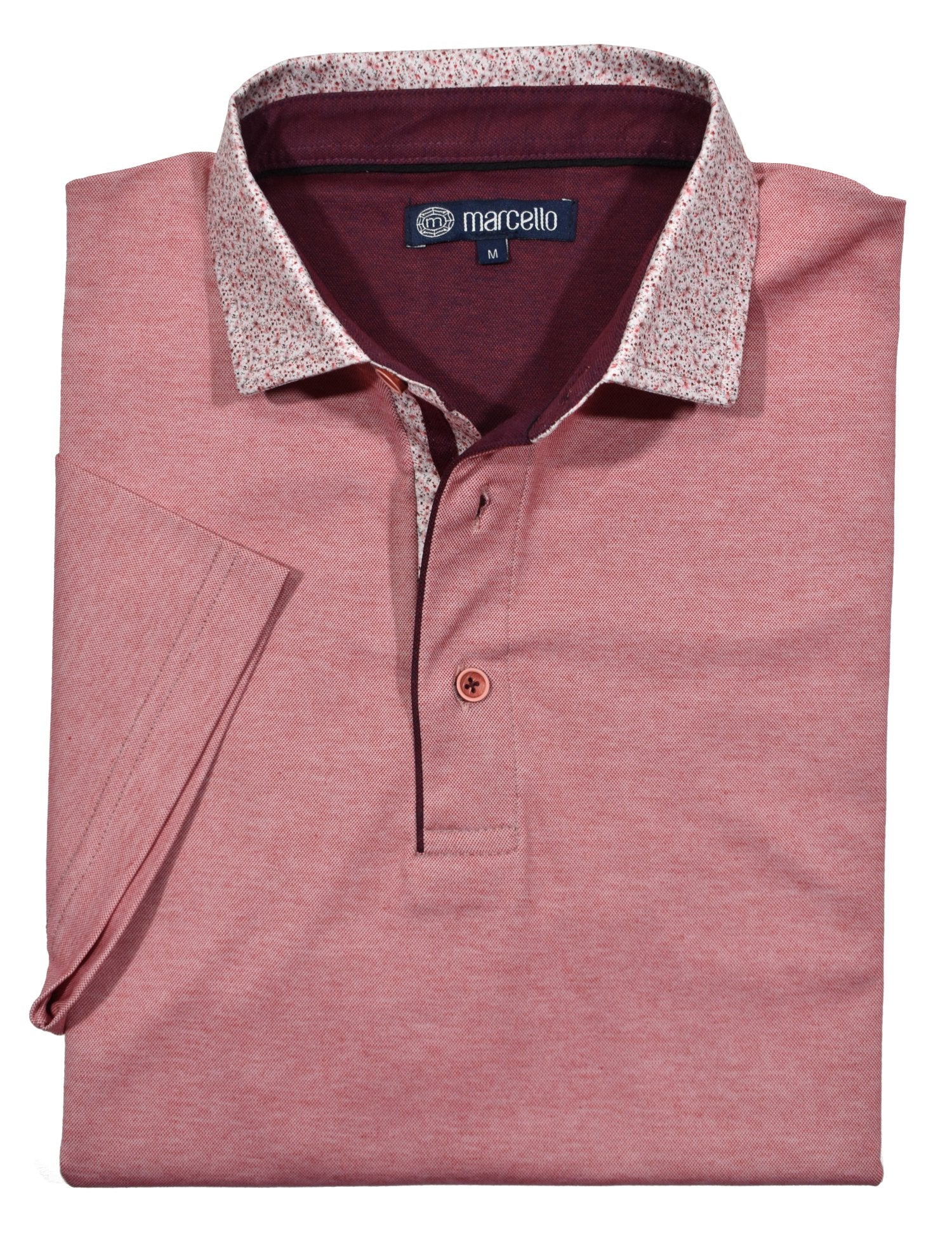 ★COOR★ 22HS Open Collar Cotton Polo Shirt Sailing Champagn PINK/SMOKE OPEN COLLAR TEXTURED STRIPE SILK TENCEL KNIT POLO