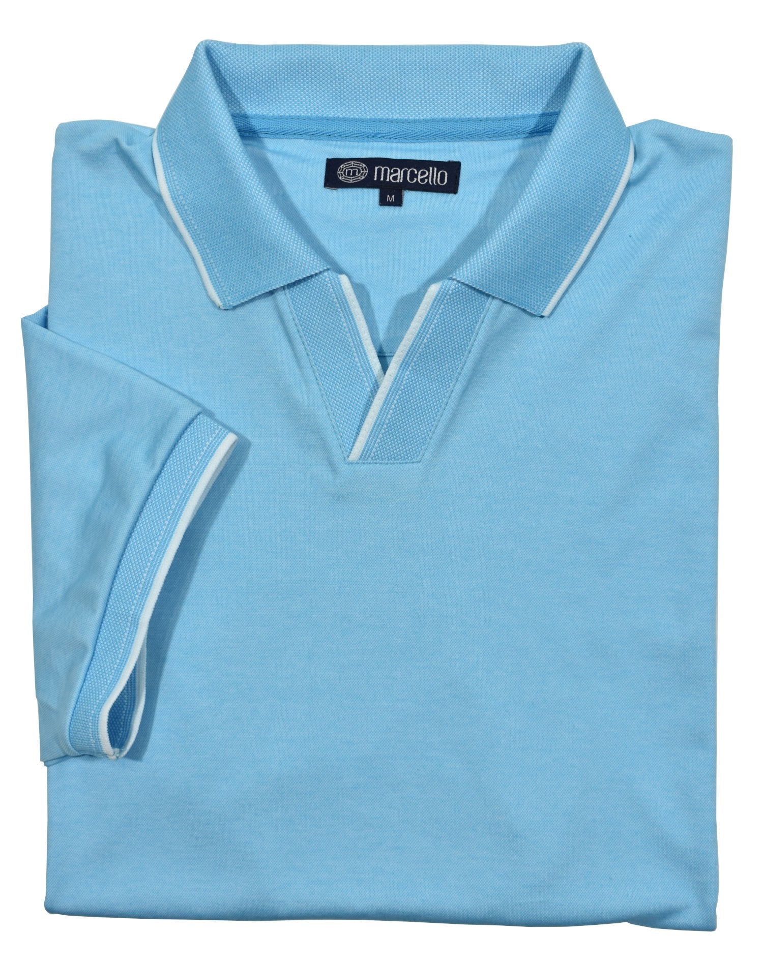 Marcello royal oxford open collar polo