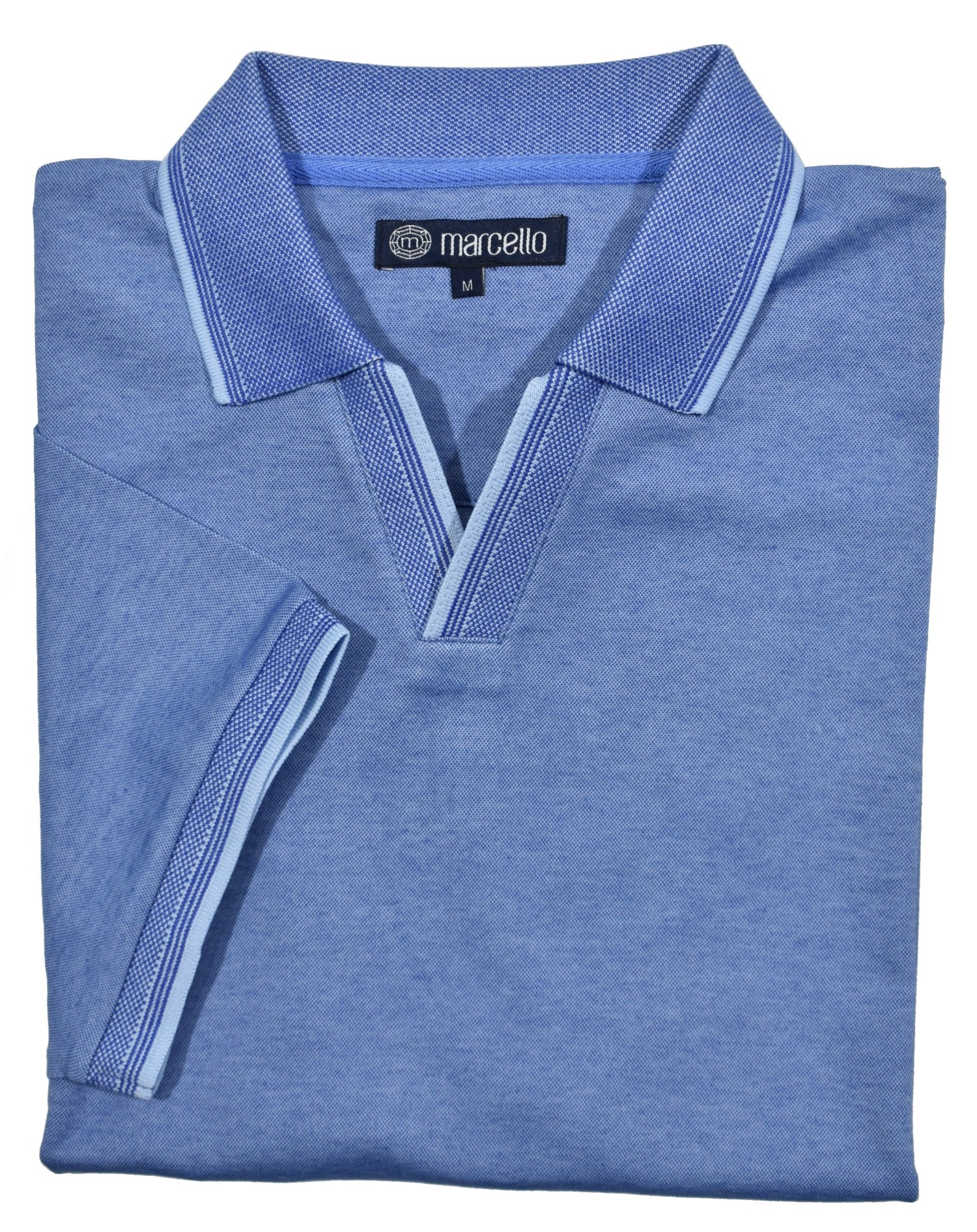 Marcello royal oxford open collar polo