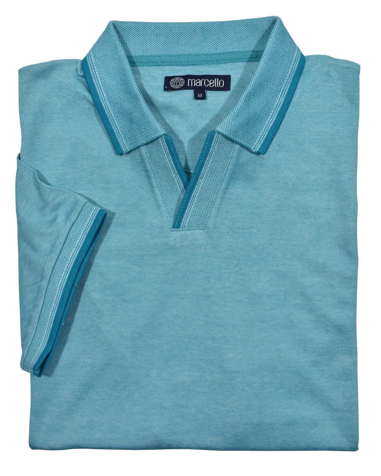 Marcello royal oxford open collar polo
