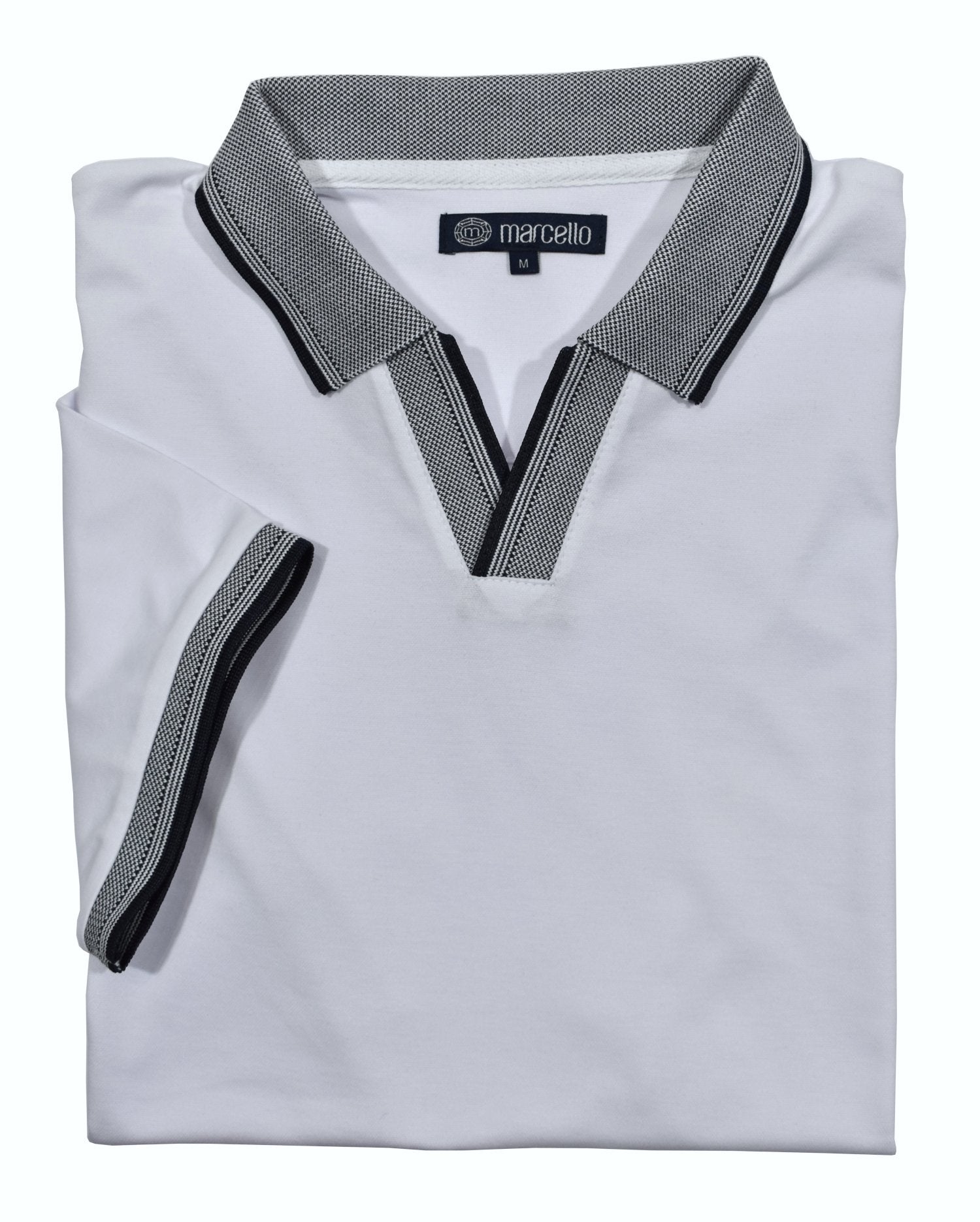 Marcello royal oxford open collar polo